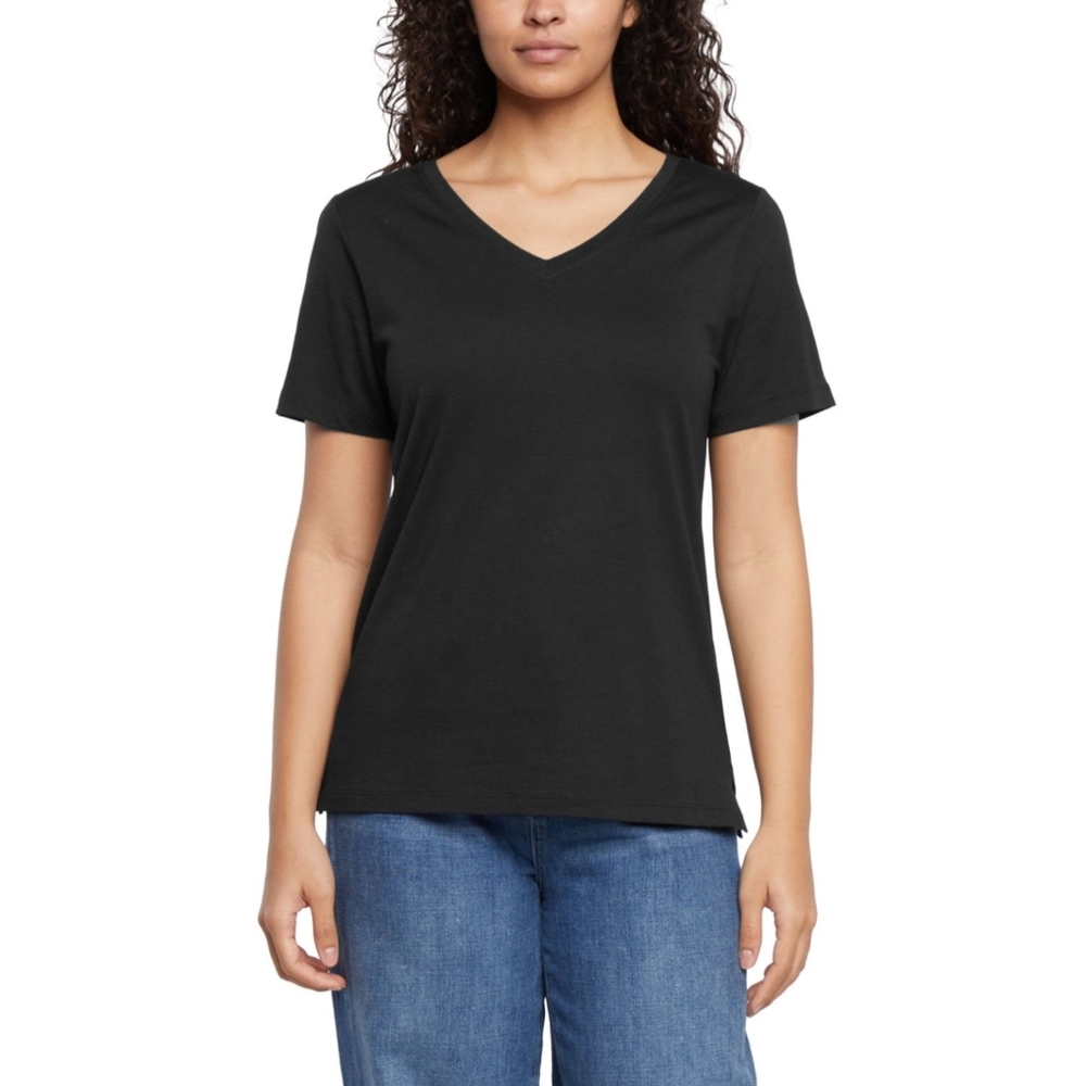 Eddie Bauer Black Coast and Climb Lightweight V-Neck T-Shirt Sz XL UPF 15 NWT - Picture 2 of 11